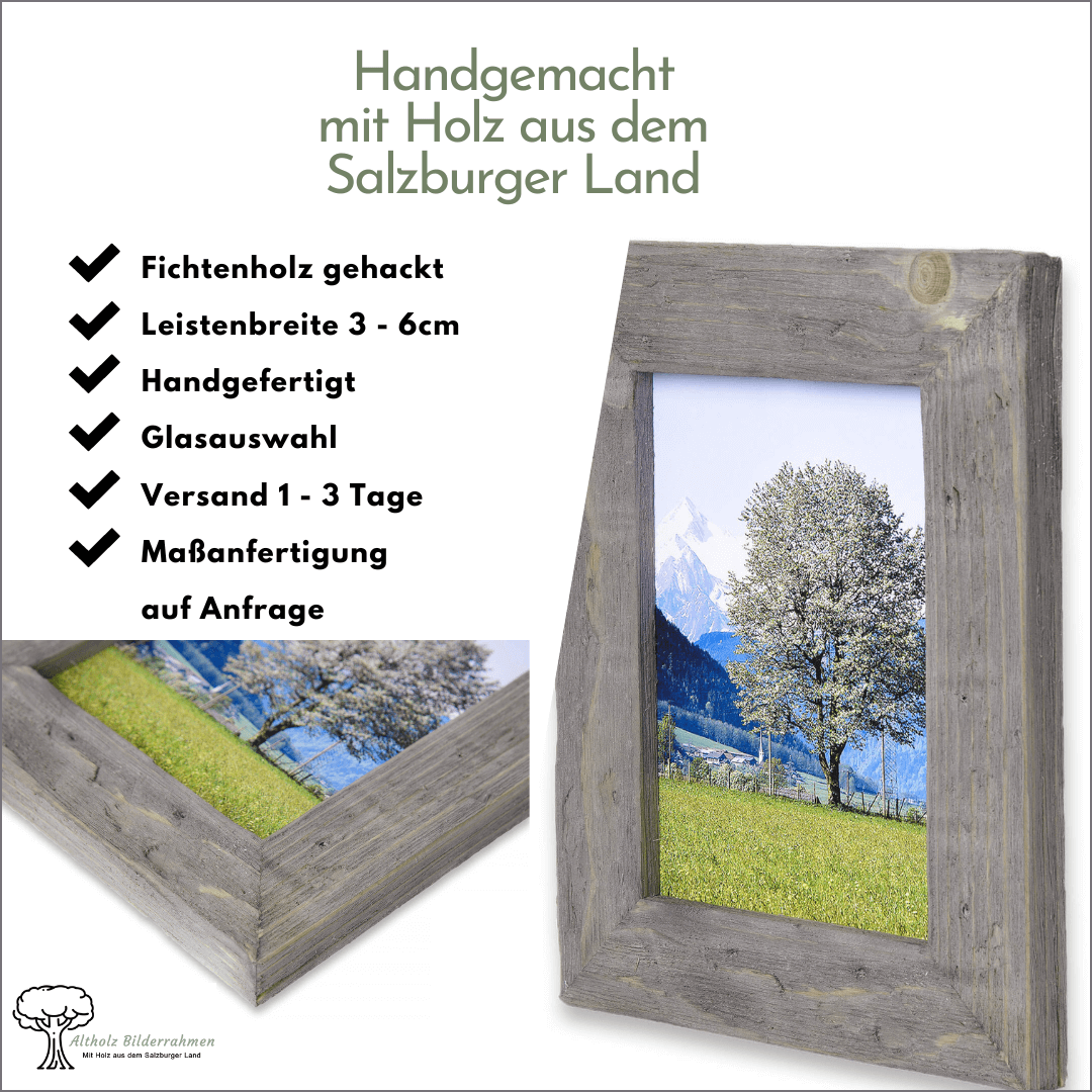 Altholzrahmen Mitterhorn - handgemachter Bilderrahmen aus Altholz