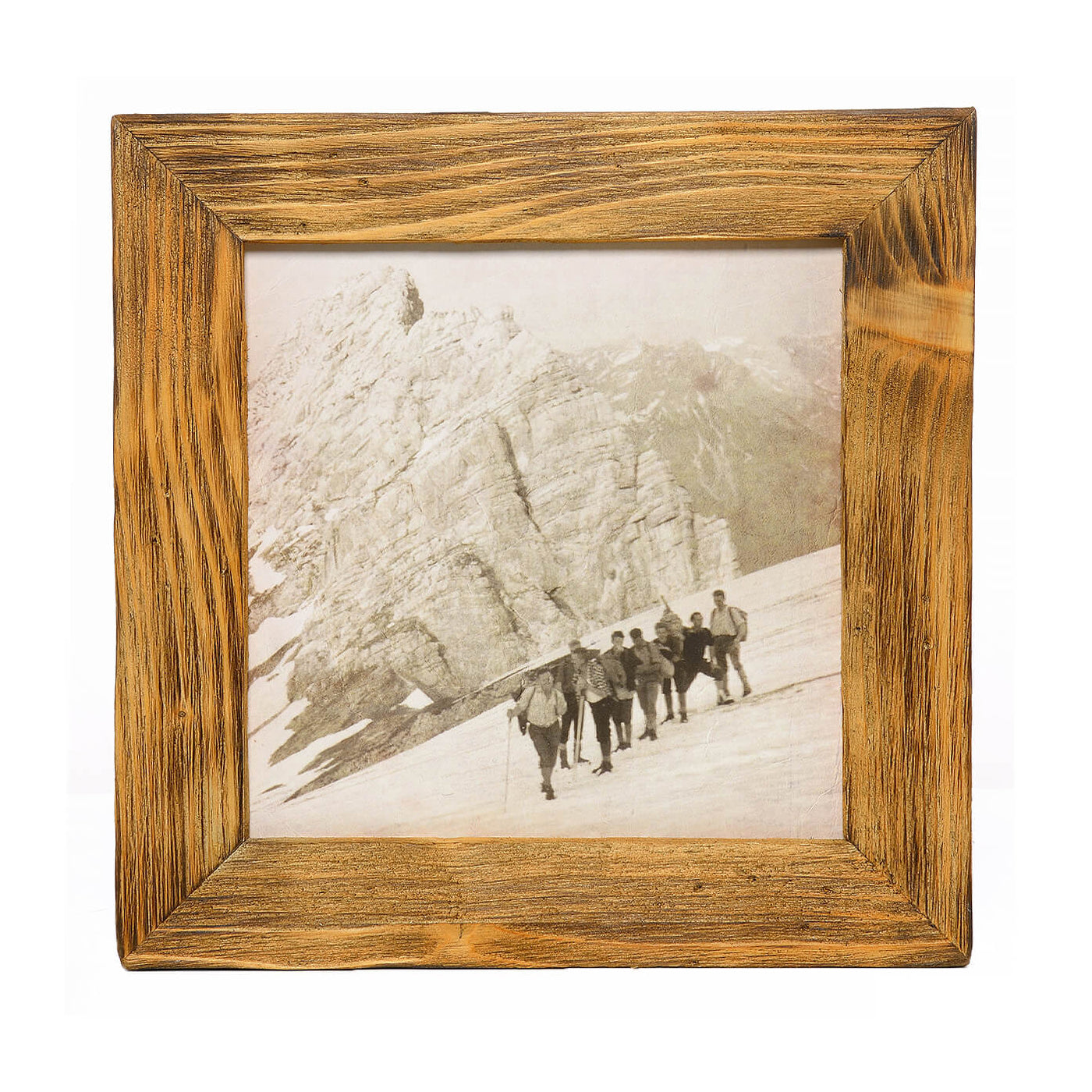 Historisches Bild "Bergtour" aus den 60er Jahren im Holzrahmen Birnhorn