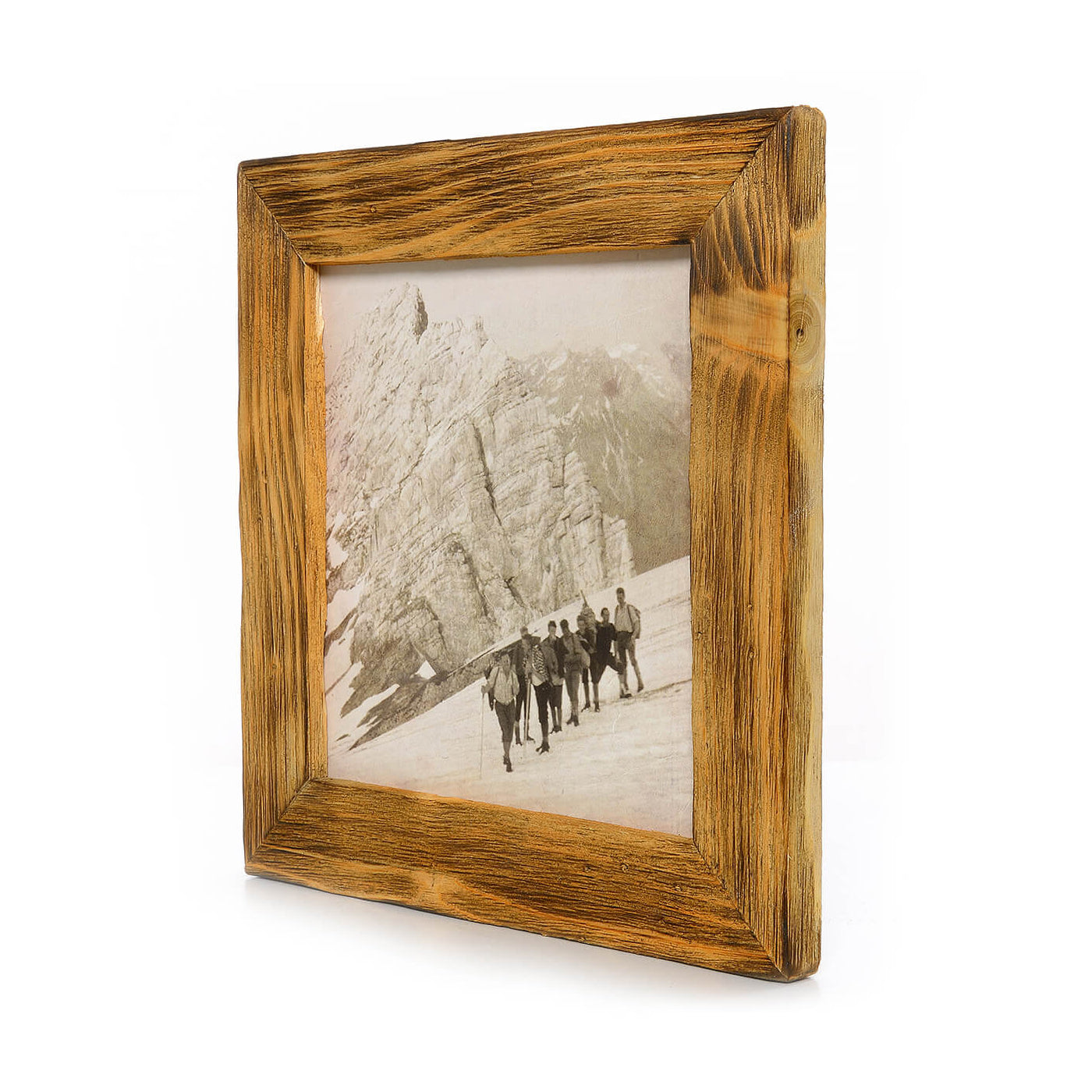 Historisches Bild "Bergtour" aus den 60er Jahren im Holzrahmen Hochkönig