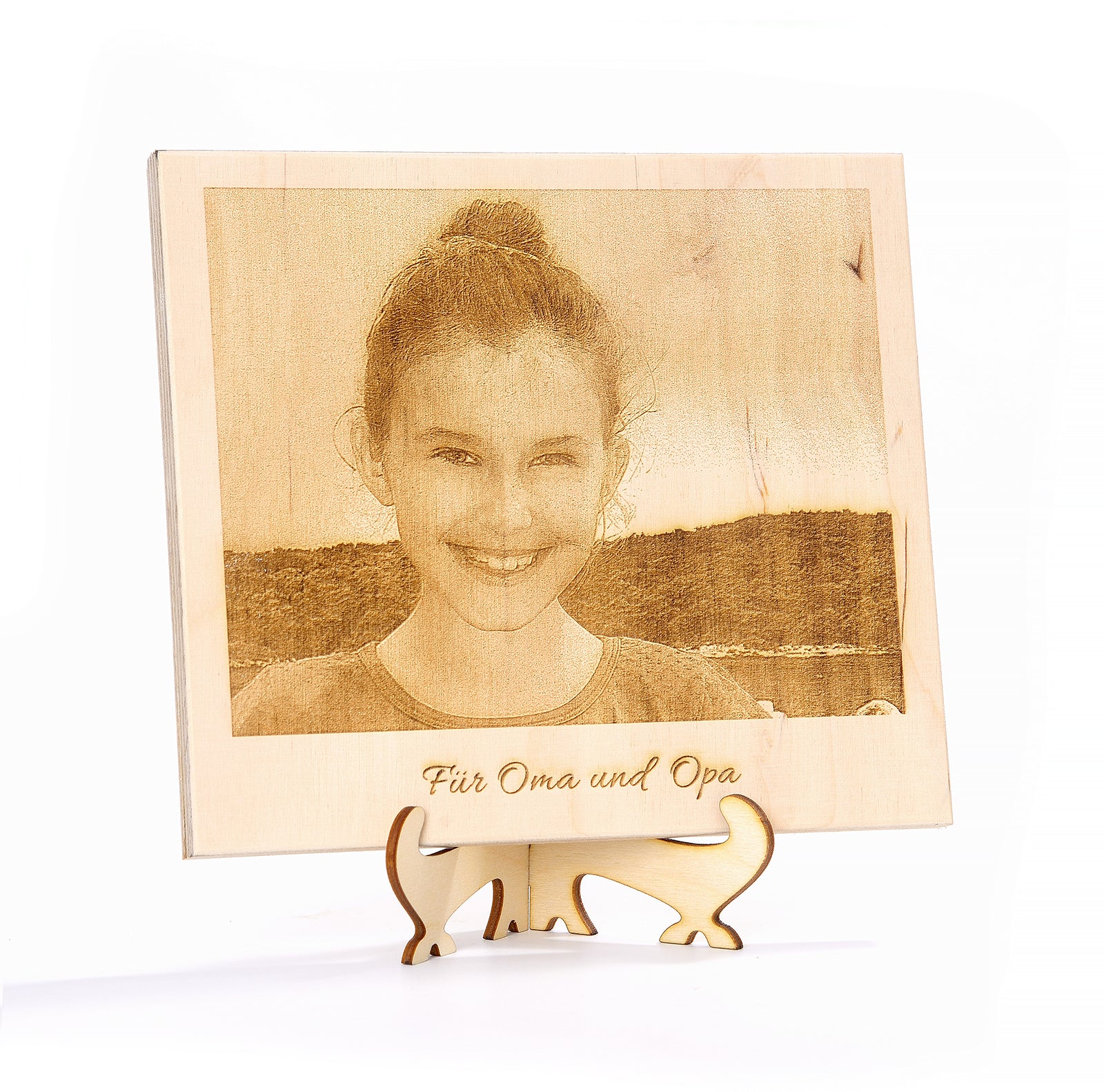 Holzbilder lasergraviert mit eigenem Foto - Altholz Bilderrahmen - Lasergravur Geschenkideen