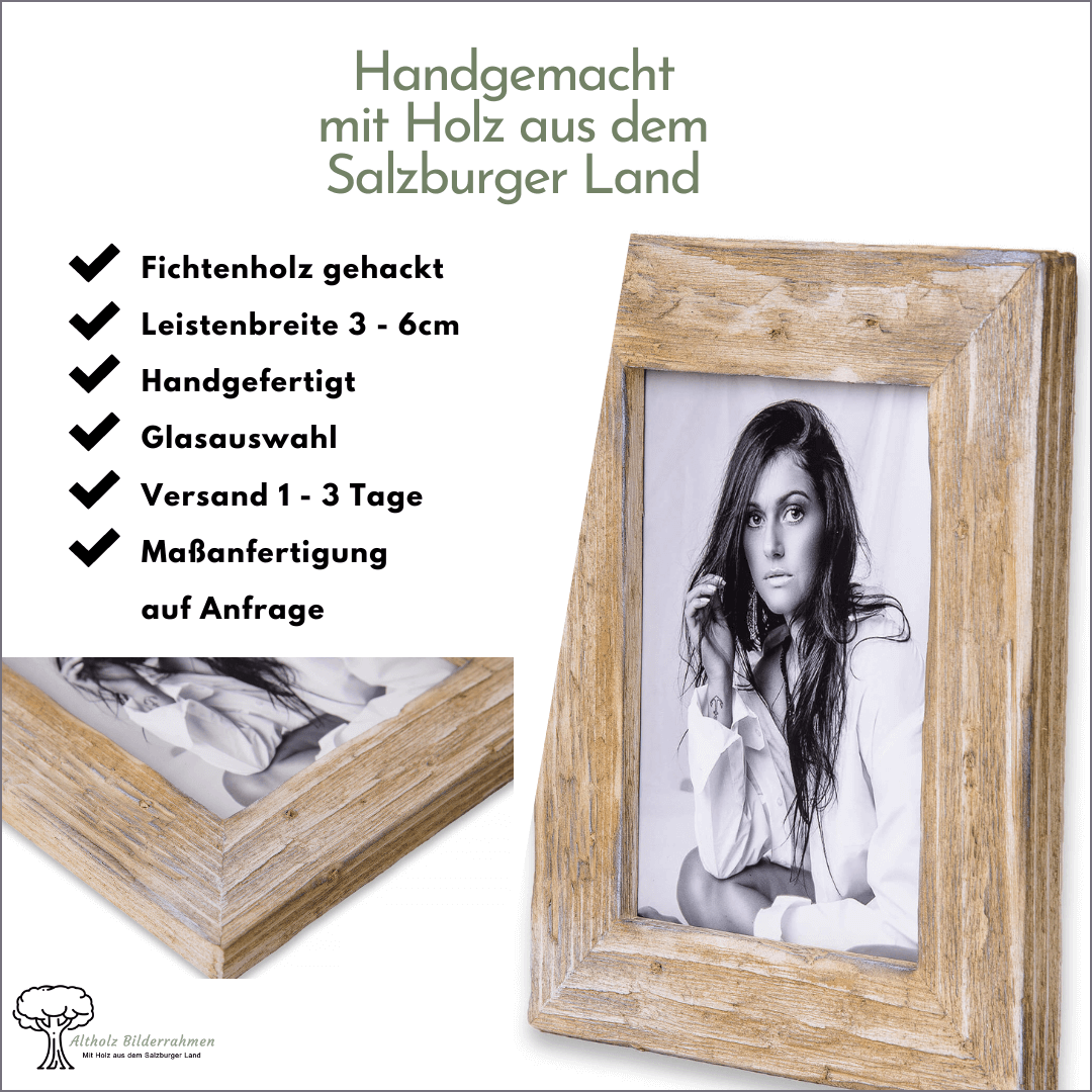 Altholzrahmen Sommerstein - handgemachter Bilderrahmen aus Altholz
