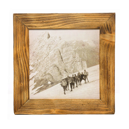 Historisches Bild "Bergtour" aus den 60er Jahren im Holzrahmen Hochkönig