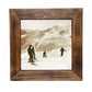 Historisches Bild "Skigebiet" aus den 60er Jahren im Holzrahmen Birnhorn