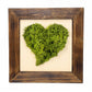 Moosbild Herz mit Altholzrahmen Birnhorn
