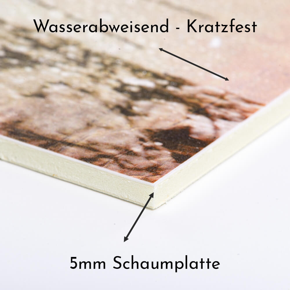 Historisches Bild "Tourengeher" aus den 60er Jahren im Holzrahmen Birnhorn